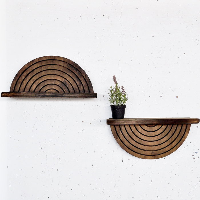 Hanah Home Raf296 Estantería de Pared de Madera Decorativa (2 Piezas) Hanah Home Raf296 Estantería de Pared de Madera Decorativa (2 Piezas)